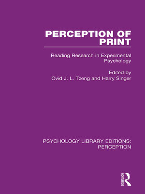 cover image of Perception of Print
